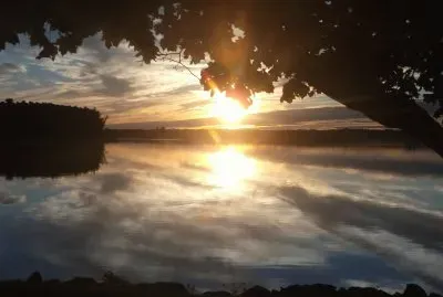 Sunset over Beaubear Island - husband 's shot