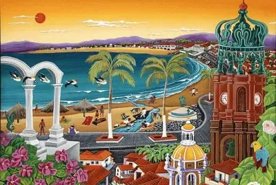 Puerto Vallarta by Raul del Rio jigsaw puzzle