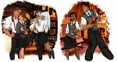 Tarzan Jasne Milo Kida Tiana Naveen jigsaw puzzle