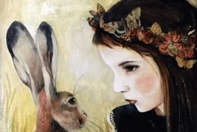niÃ±a y conejo