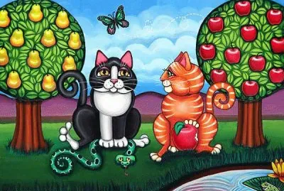 Cats conversation by Victoria de Almeida jigsaw puzzle