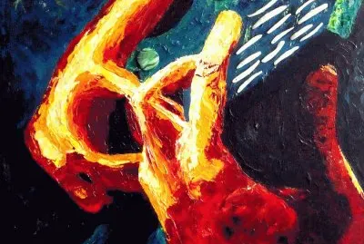 Playing Guitar abstract