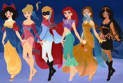 SnowWhite Aurora Cinderella Ariel Belle Jasmine