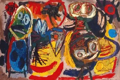 פאזל של APPEL KAREL-personnages, oiseaux et soleil