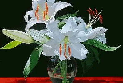 Pintura de flores al oleo