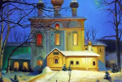 The Monastery in Winter jigsaw puzzle