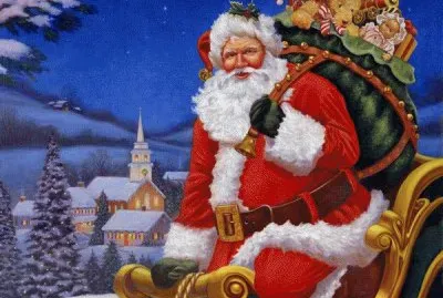 Santa arrives at the Chimney jigsaw puzzle