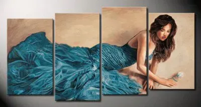 Pintura triptica, mujer jigsaw puzzle