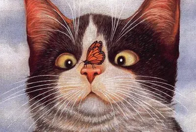 Cat with Butterfly