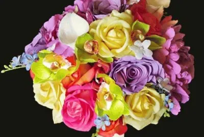 Bouquet  Roses - Orchids and Callas