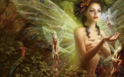 Fadas, duendes e ninfas.