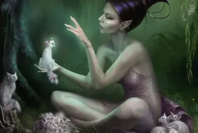 Fadas, duendes e ninfas.