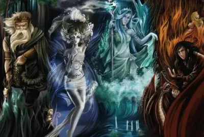 Fadas, duendes e ninfas.