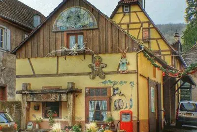 פאזל של Route des vins-AlsÃ¡cia (Francia)