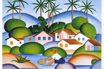פאזל של O pescador- Tarsila do Amaral-1925