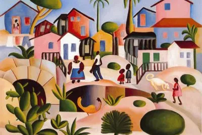 פאזל של Morro da favela-Tarsila do Amaral-1925