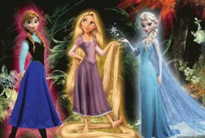 Anna Rapunzel Elsa
