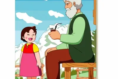 פאזל של Heidi y abuelito