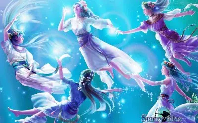 Fadas, duendes e ninfas.