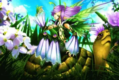 Fadas, duendes e ninfas.