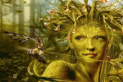 Fadas, duendes e ninfas.