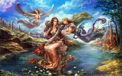Fadas, duendes e ninfas.