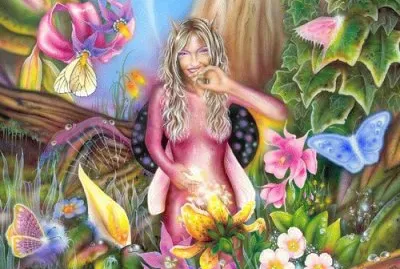 Fadas, duendes e ninfas.