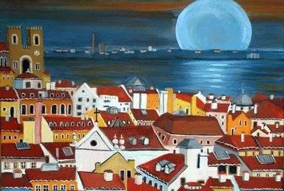 Lisbon during nighttime jigsaw puzzle