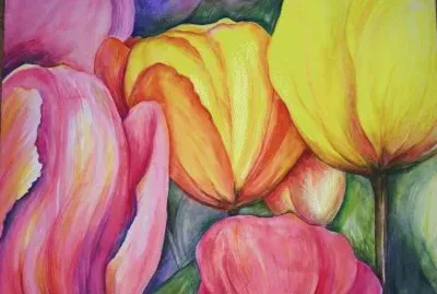 פאזל של Watercolor Tulips