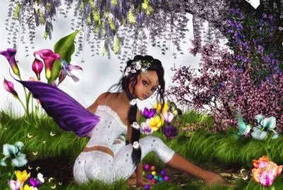 Fadas, duendes e ninfas.