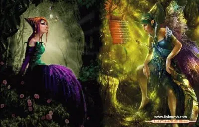 Fadas, bruxas e ninfas.