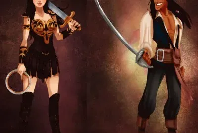 Mulan as Xena   Naveen as Jack Sparrow