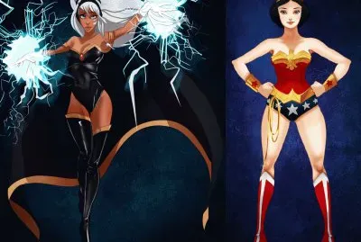 Kida as Storm   SnowWhite as WonderWoman