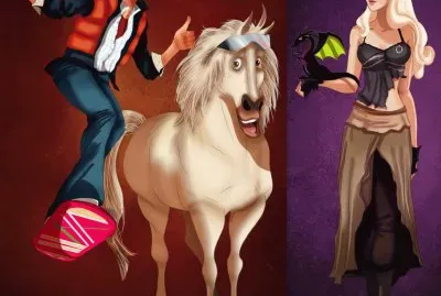 Flynn as Marty McFly    Aurora as Daenerys