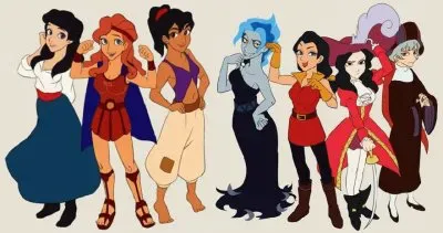 Eric Hercules Aladdin Hades Gaston Hook Frollo