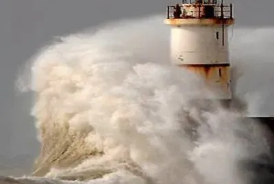 Marejada en la costa