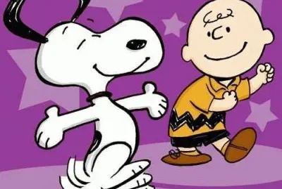 Snoopy and Carlie Brown happy dance