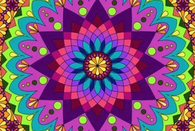 פאזל של Colored Mandala