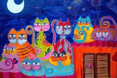 Cats in the Night jigsaw puzzle