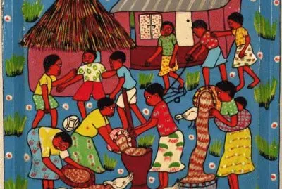 Village Life  Zimbabwe  by Irene Karuva jigsaw puzzle