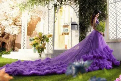 Dreamy Purple Wedding Dress