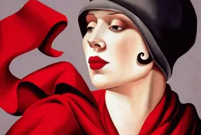 Lady in Red jigsaw puzzle