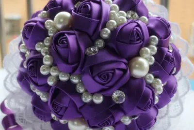 Handmade Rose Ribbon Bouquet