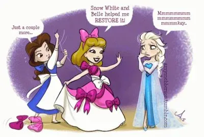 Belle Cinderella Elsa