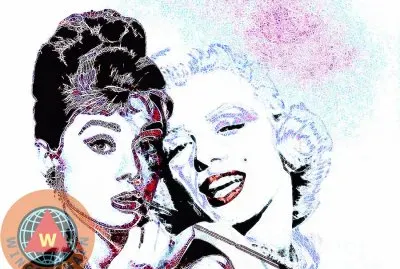 Hepburn and Monroe