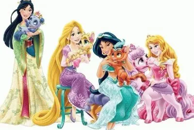 פאזל של Mulan Rapunzel Jasmine Aurora