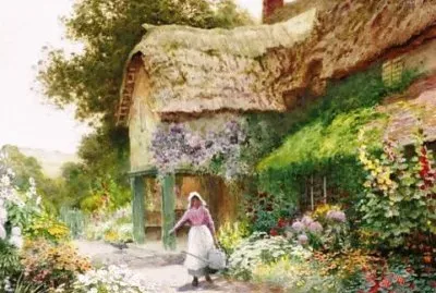 watering the flowers