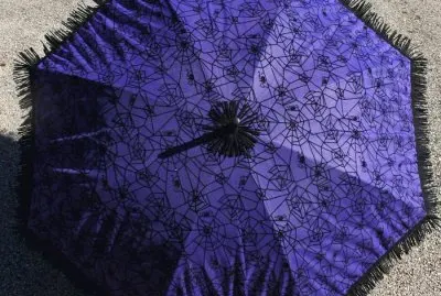 Goth Spider Web Parasol