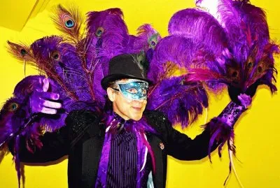 Mardi Gras Peacock Feathered Costume jigsaw puzzle