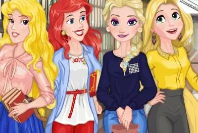 פאזל של Aurora Ariel Elsa Rapunzel